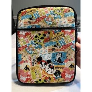 Disney Parks D-Tech Crossbody Purse Mickey & Friends Minnie Dumbo Figaro Bambi
